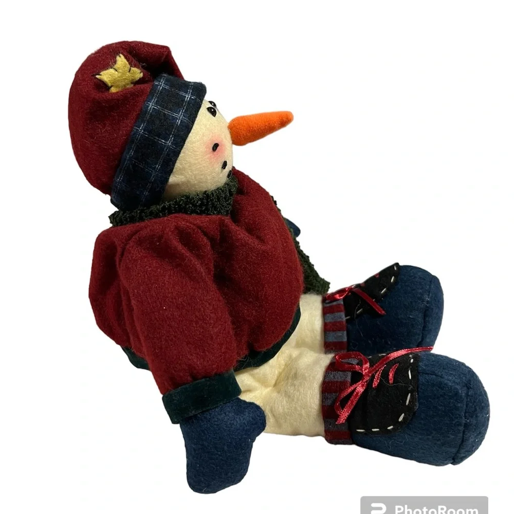Weighted plush winter Christmas snowman - Picture 6 of 10